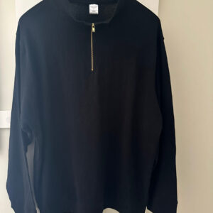 Plain Black Half Zip Sweater